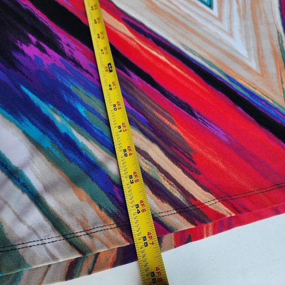 Alloy Apparel Maxi Long Dress Red Blue Sleeveless Geometric Stretch Strap Sz M - Picture 11 of 13